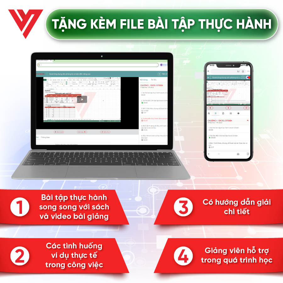 Sách Excel Ứng Dụng Văn Phòng ĐÀO TẠO TIN HỌC Từ Cơ Bản Đến Nâng Cao Có Kèm Video Khóa Học