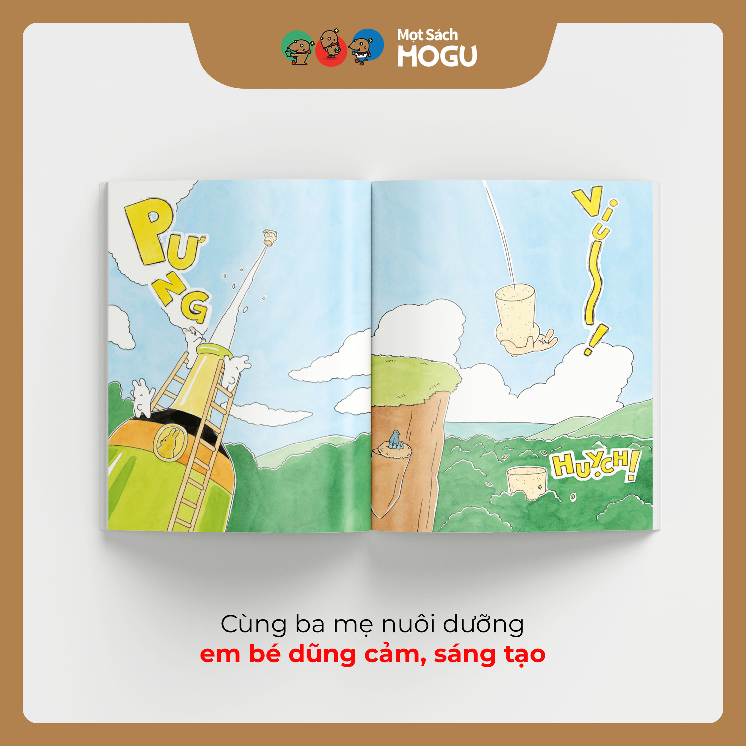 Truyện Ehon bé 3-4-5 tuổi - Thỏ Don Ussa bay lên trời