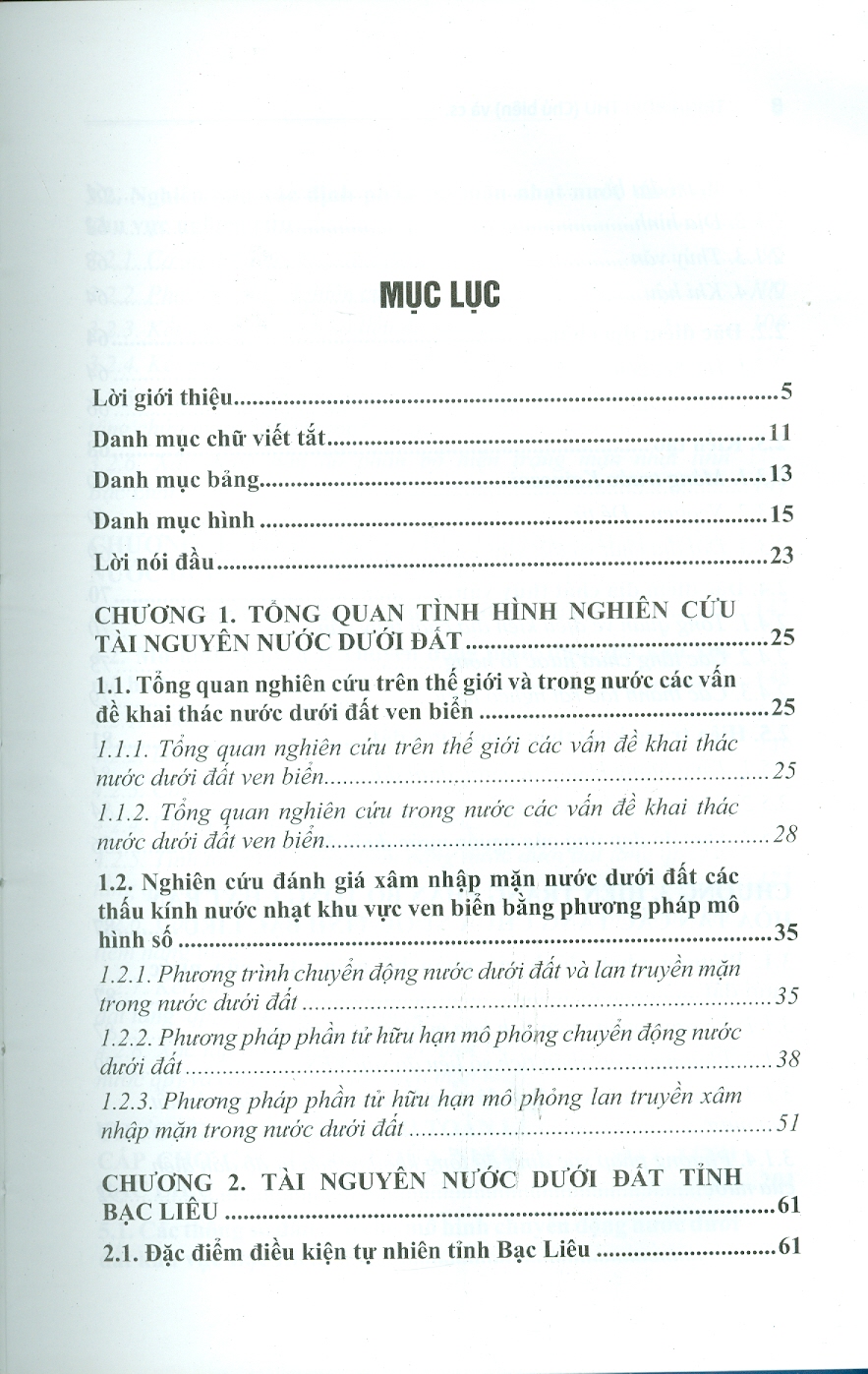Đánh Giá Tiềm Năng Nước Dưới Đất Phục Vụ Quy Hoạch Khai Thác Hợp Lý Tài Nguyên Nước Tỉnh Bạc Liêu (Bộ Sách Chuyên Khảo Biển Và Công Nghệ Biển) (Bìa Cứng)