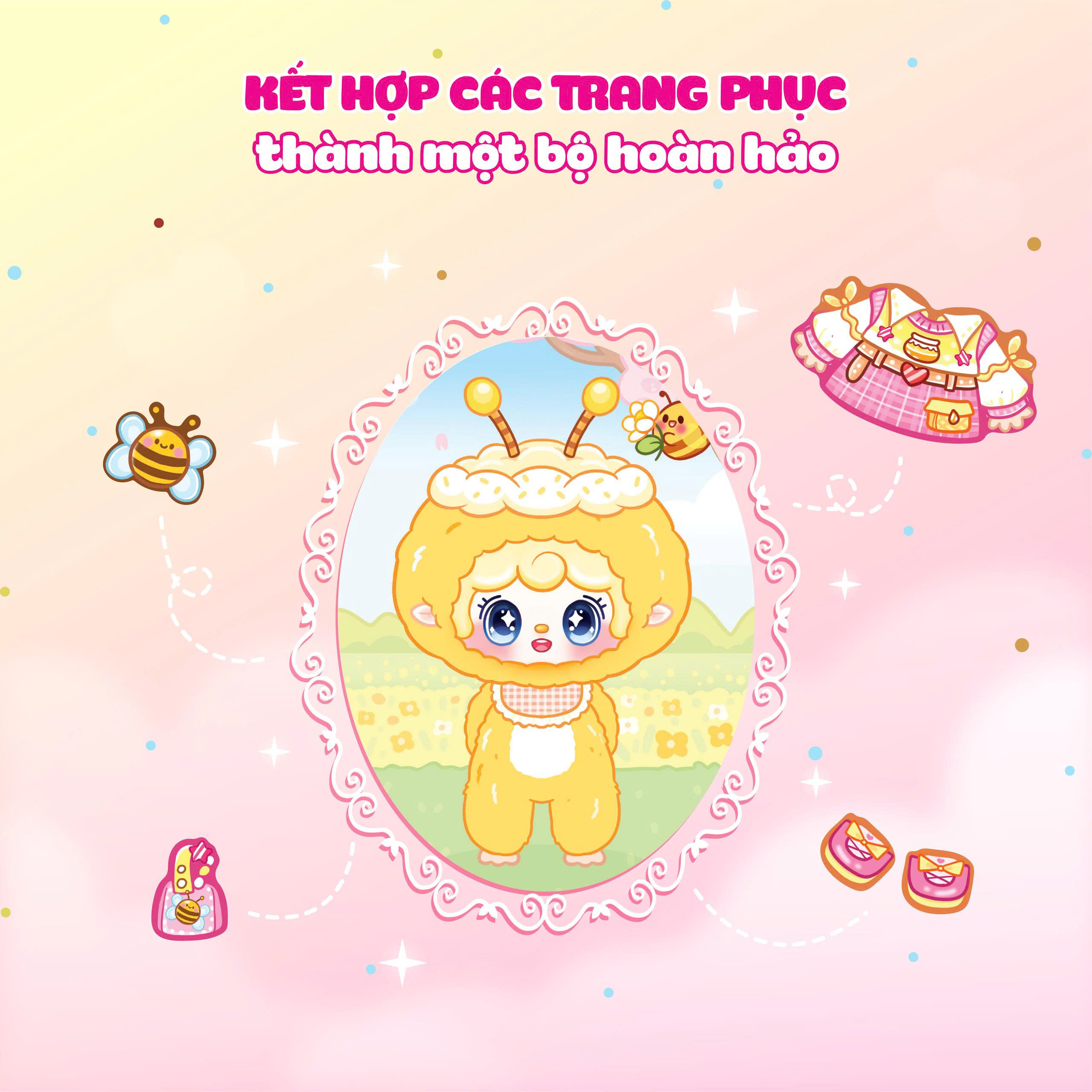 Mini Fashion - Sách Bóc Dán Sticker Cho Bé Gái (100+ Stickers Dễ Thương)