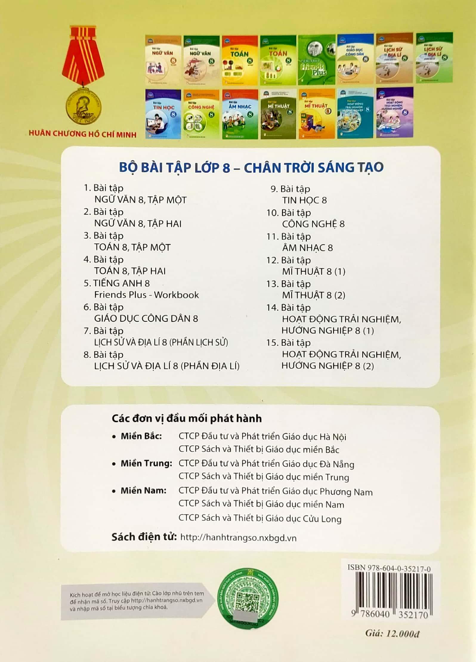 Bài Tập Công Nghệ 8 (Chân Trời) (2023)