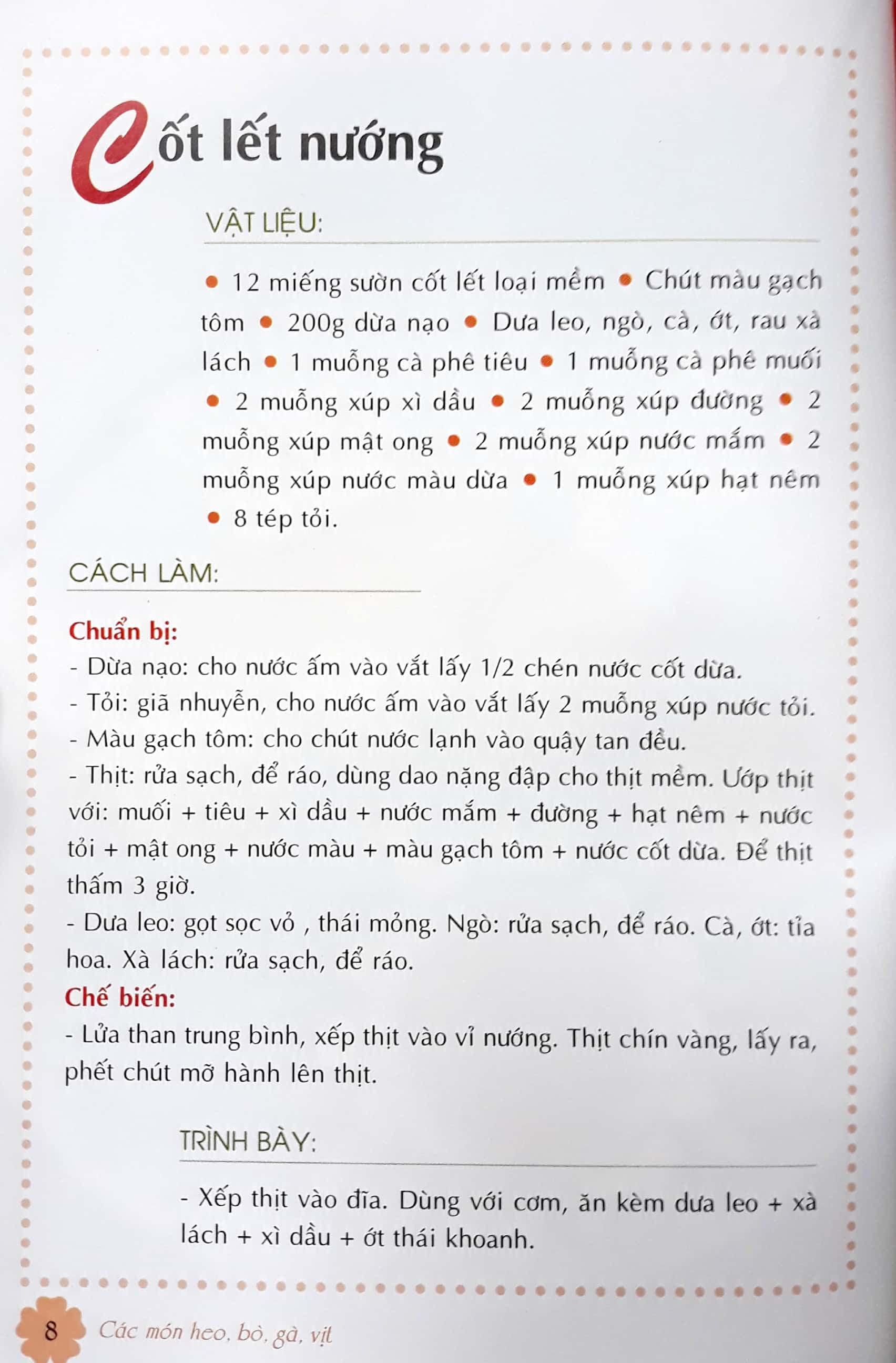 Các Món Heo, Bò, Gà, Vịt (Tái Bản)