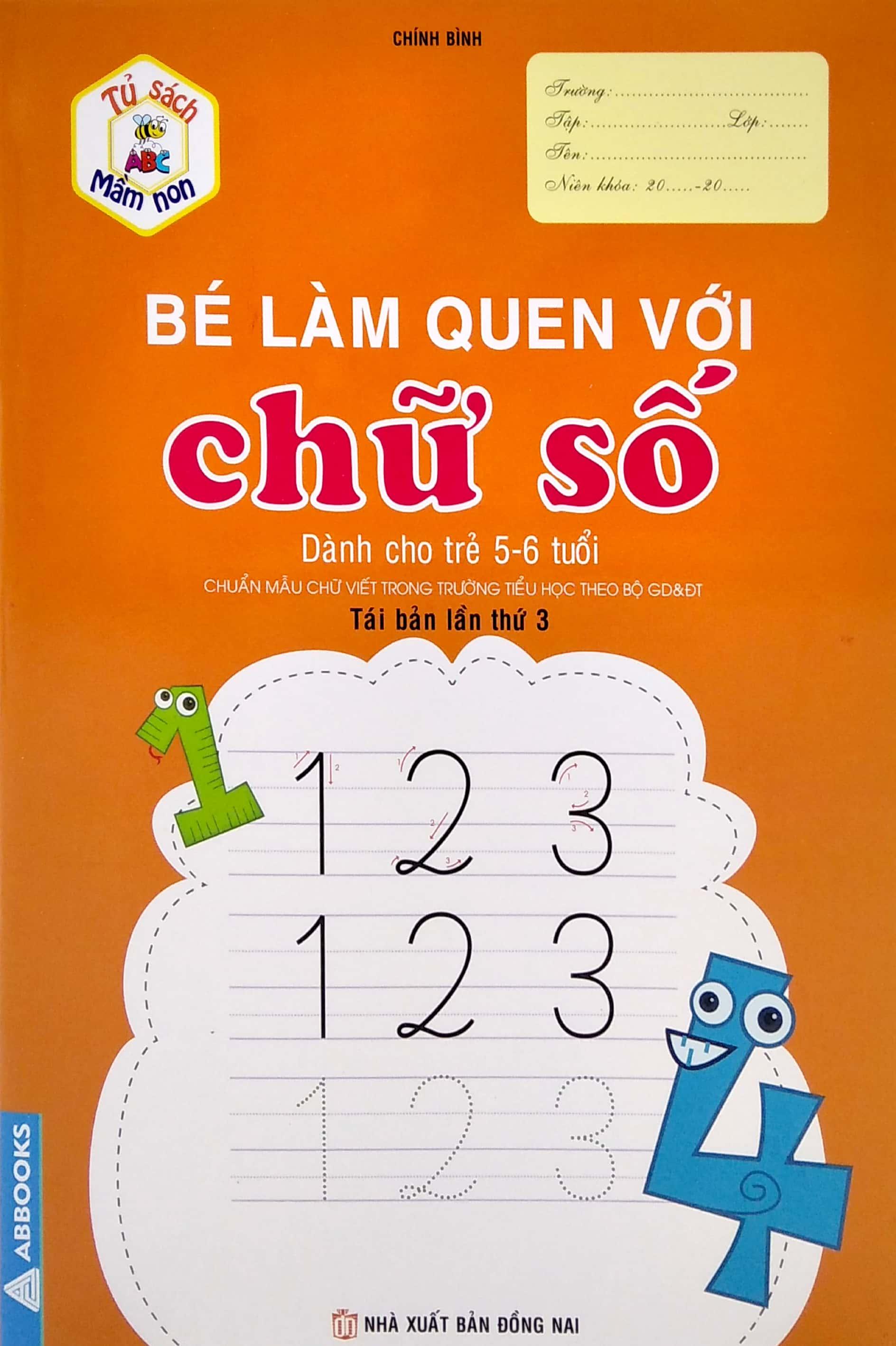 Tủ Sách Mầm Non - Bé Làm Quen Với Chữ Số (Dành Cho Trẻ 5-6 Tuổi)