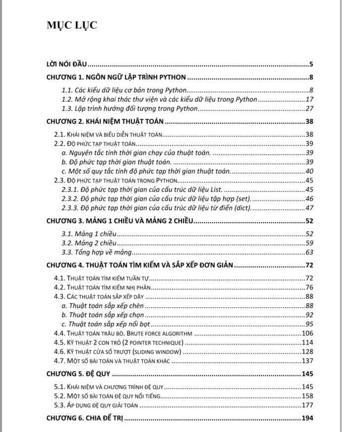 Python: Thuật toán & Cấu trúc dữ liệu. Bài tập và lời giải. Volume 1.