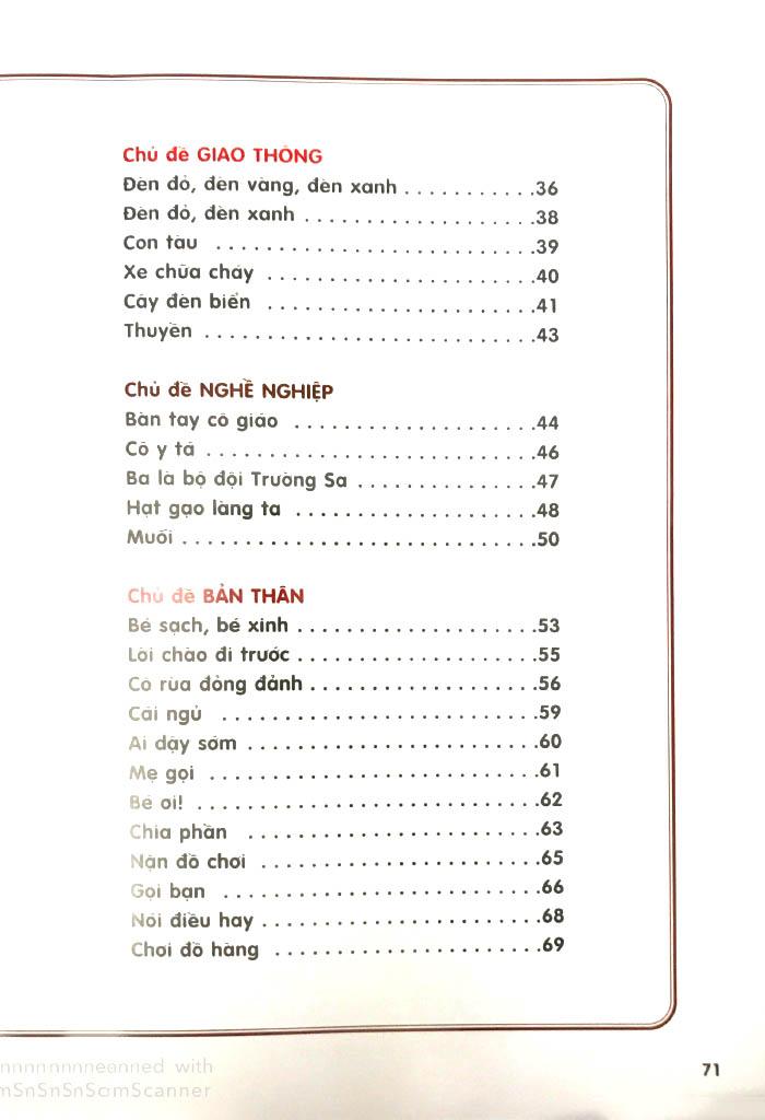 Thơ Hay Cho Bé Mầm Non (Tập 1) (Tái Bản)