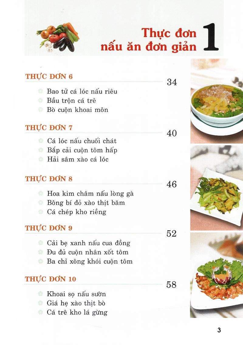 Thực Đơn Nấu Ăn Đơn Giản - Tập 1