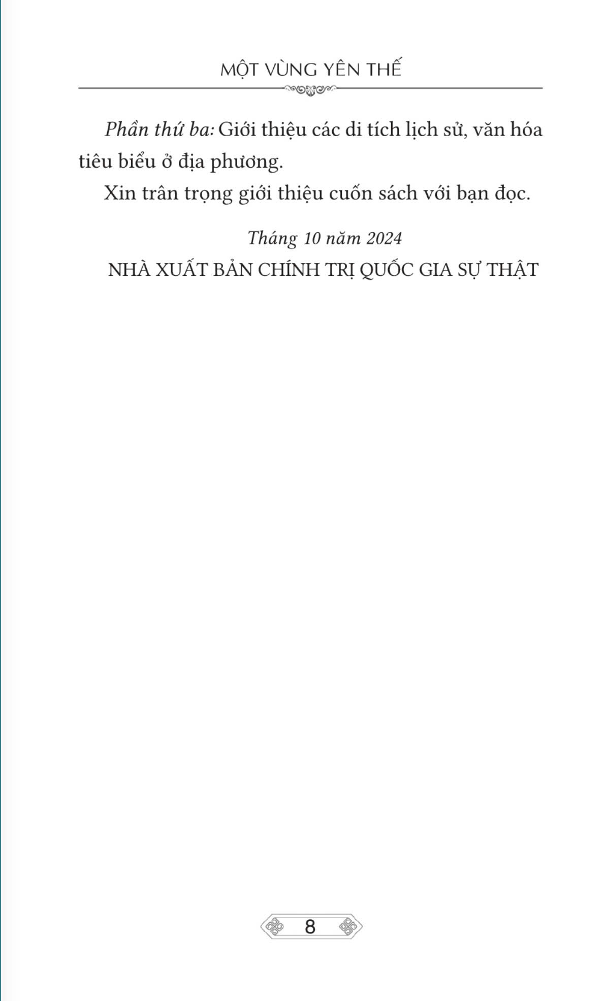 Một vùng Yên Thế (bản in 2024)