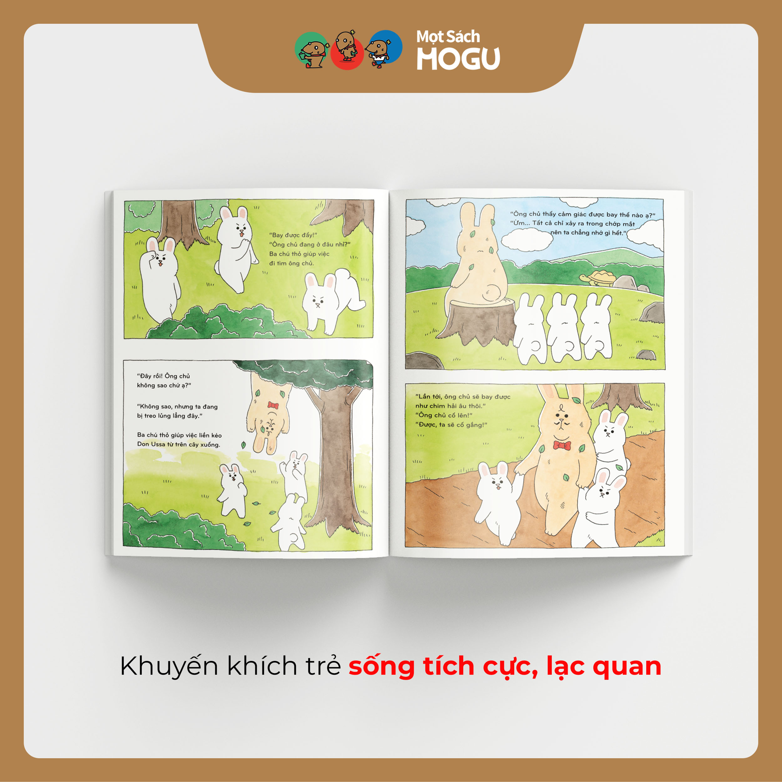 Truyện Ehon bé 3-4-5 tuổi - Thỏ Don Ussa bay lên trời