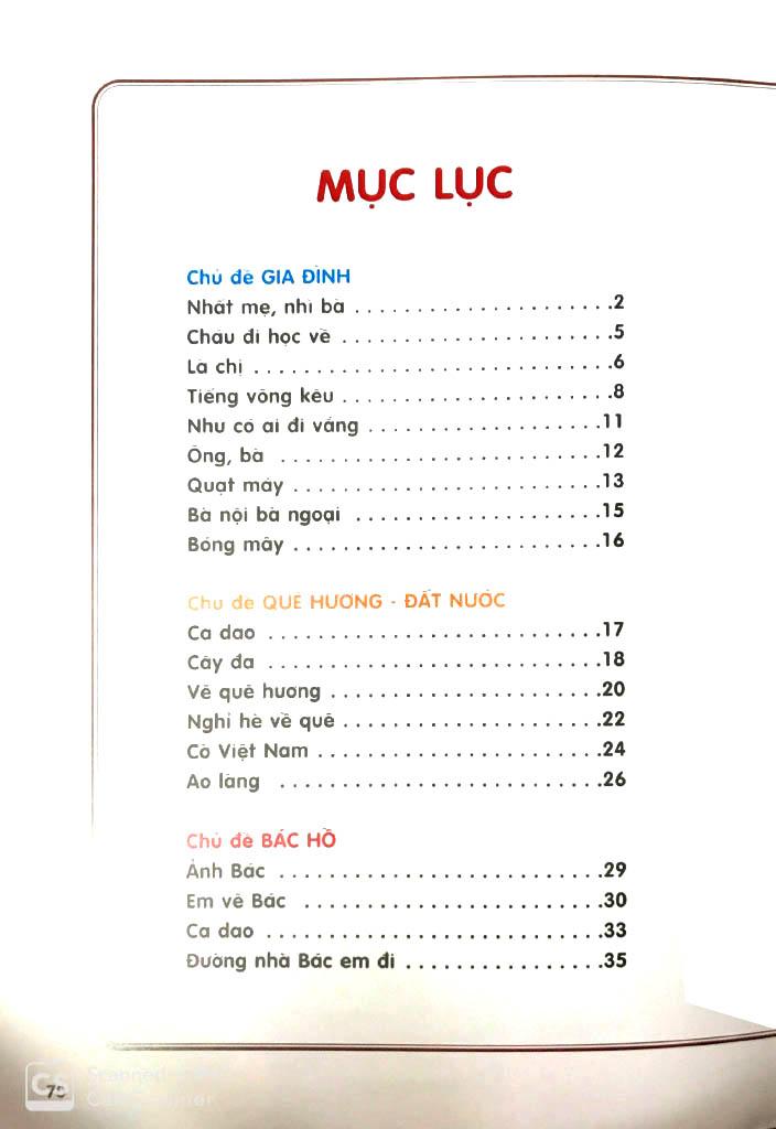 Thơ Hay Cho Bé Mầm Non (Tập 1) (Tái Bản)