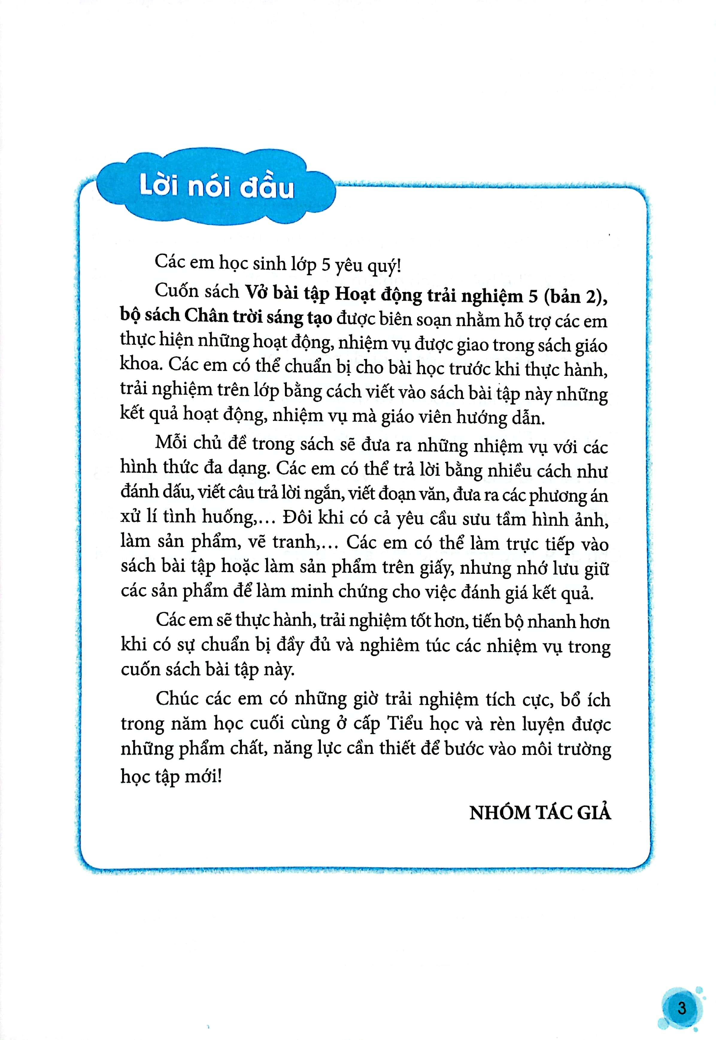 Vở Bài Tập Hoạt Động Trải Nghiệm, Hướng Nghiệp 5 - Bản 2 (Chân Trời) (Chuẩn)