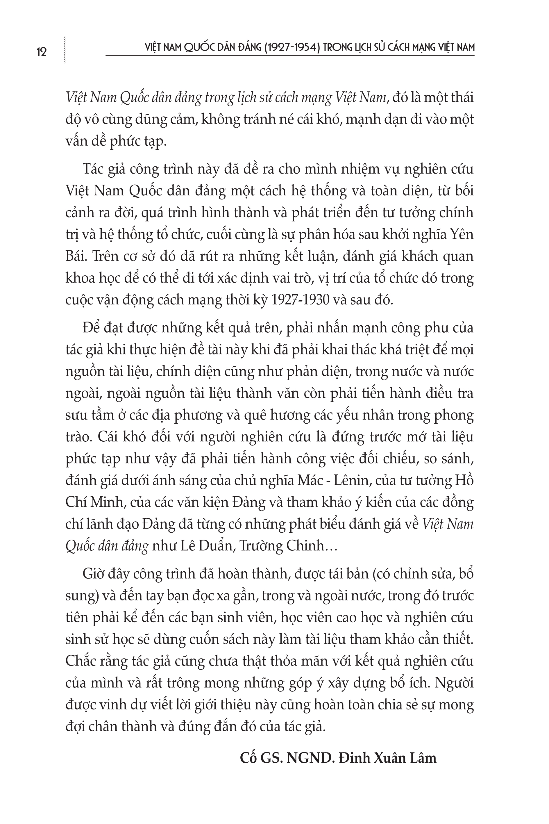 Việt Nam Quốc Dân Đảng Trong Lịch Sử Cách Mạng Việt Nam (1927 - 1954)
