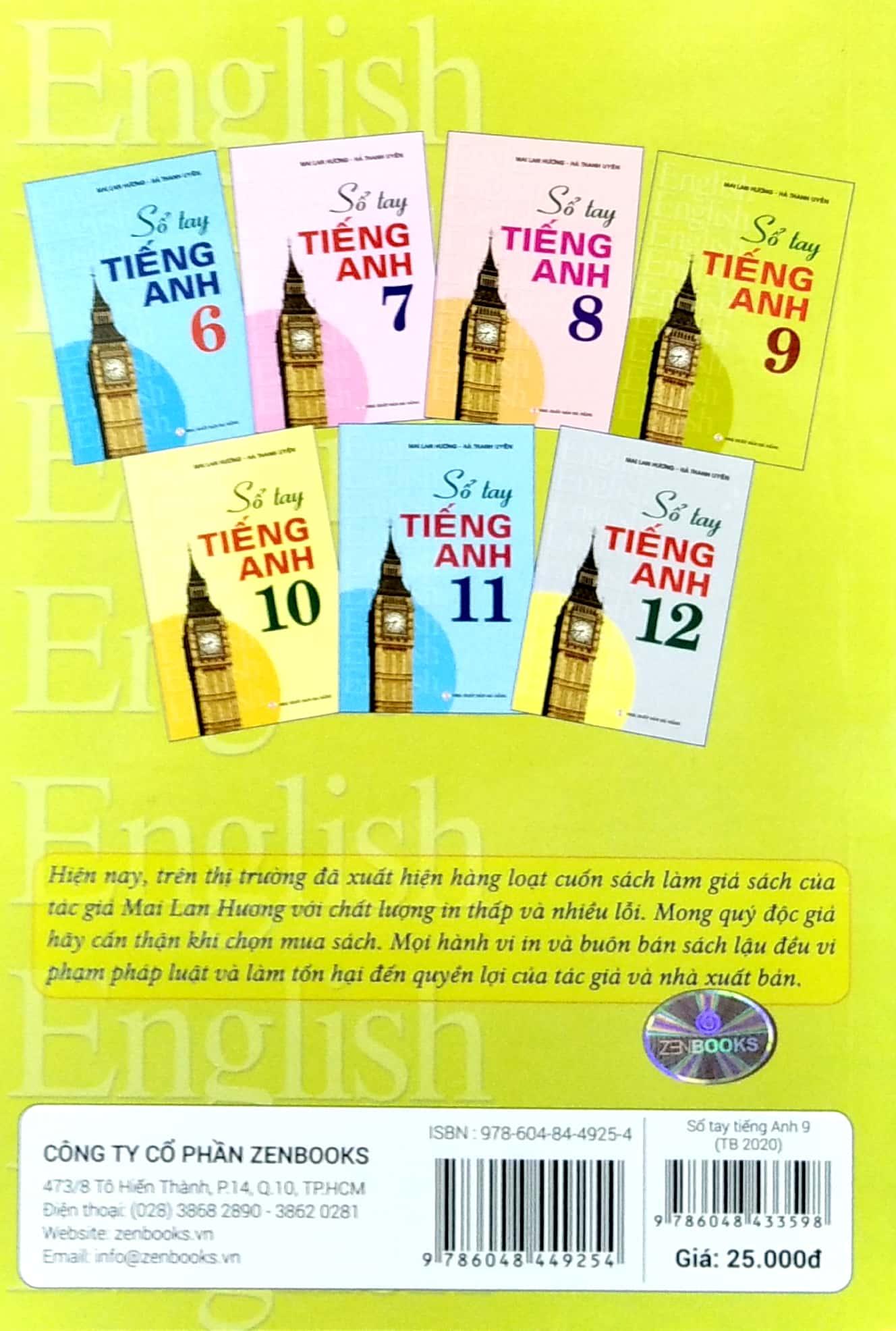 Sổ Tay Tiếng Anh Lớp 9 (Tái Bản)