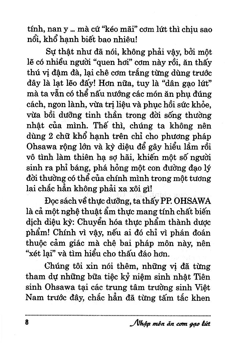Nhập Môn Ăn Cơm Gạo Lứt Theo Phương Pháp Ohsawa (Tái Bản 2016)