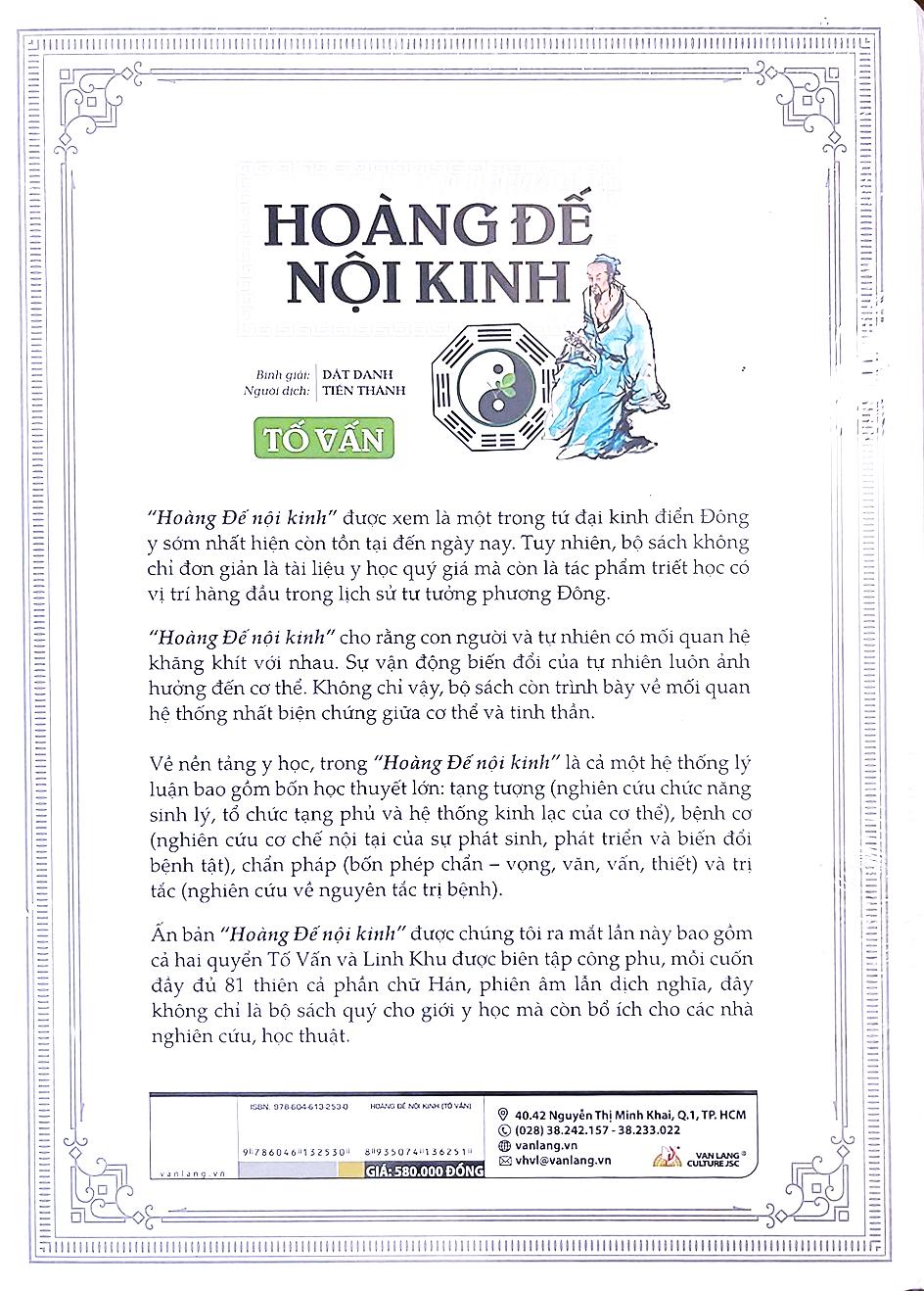 Sách - Hoàng Đế Nội Kinh - Tố Vấn - Bìa Cứng (Tái Bản 2025)