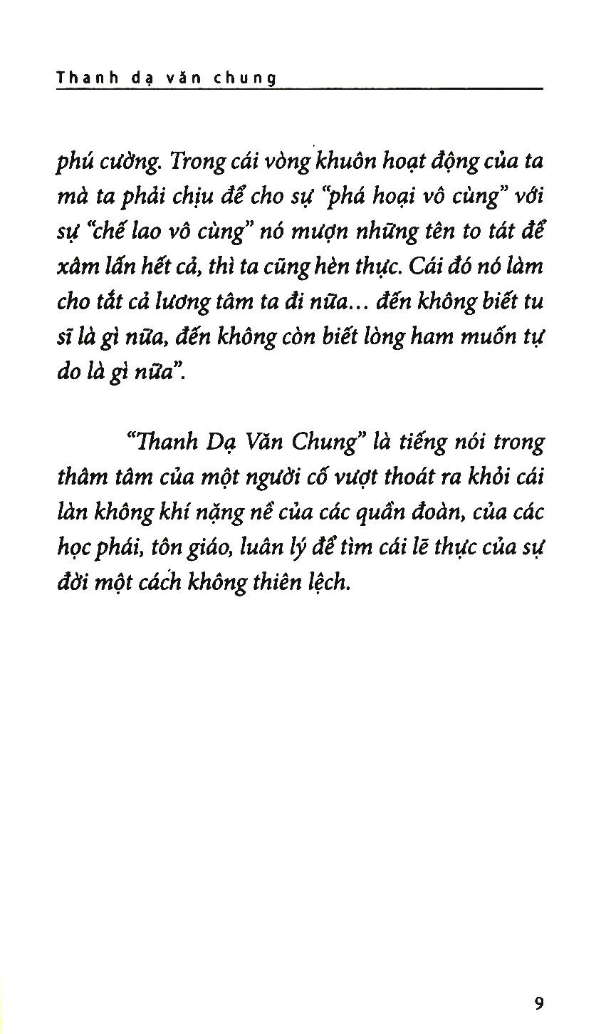 Thanh Dạ Văn Chung (Tái Bản)