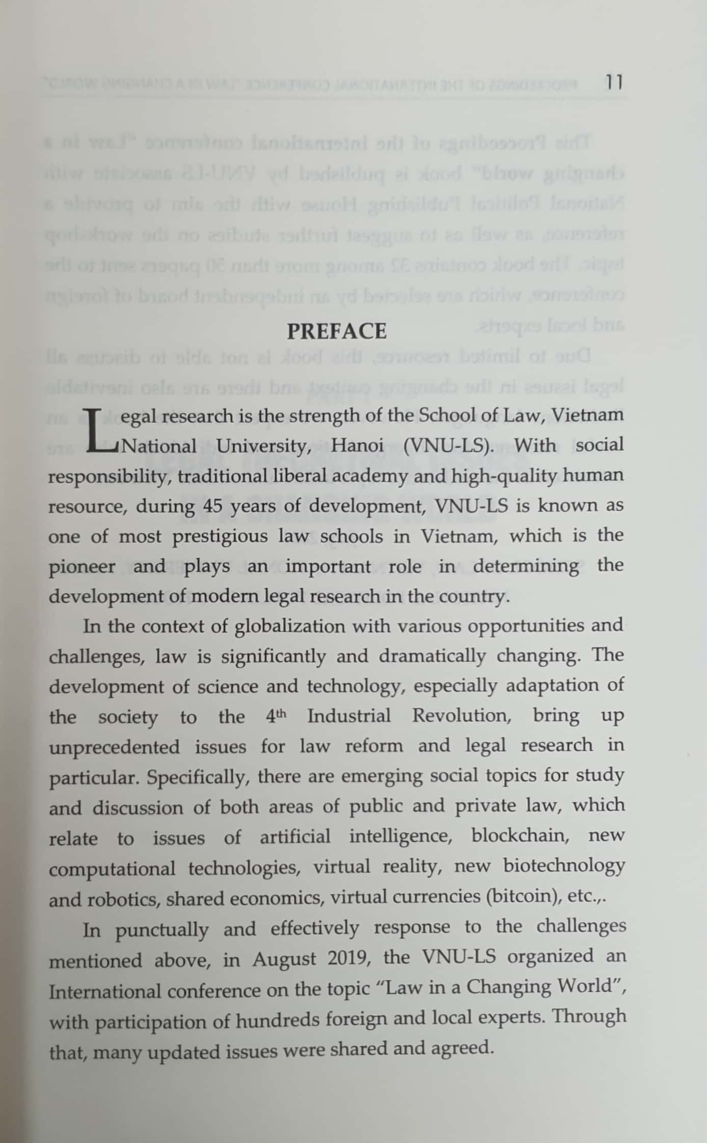 Proceedings of the international conference "Law in a changing world"