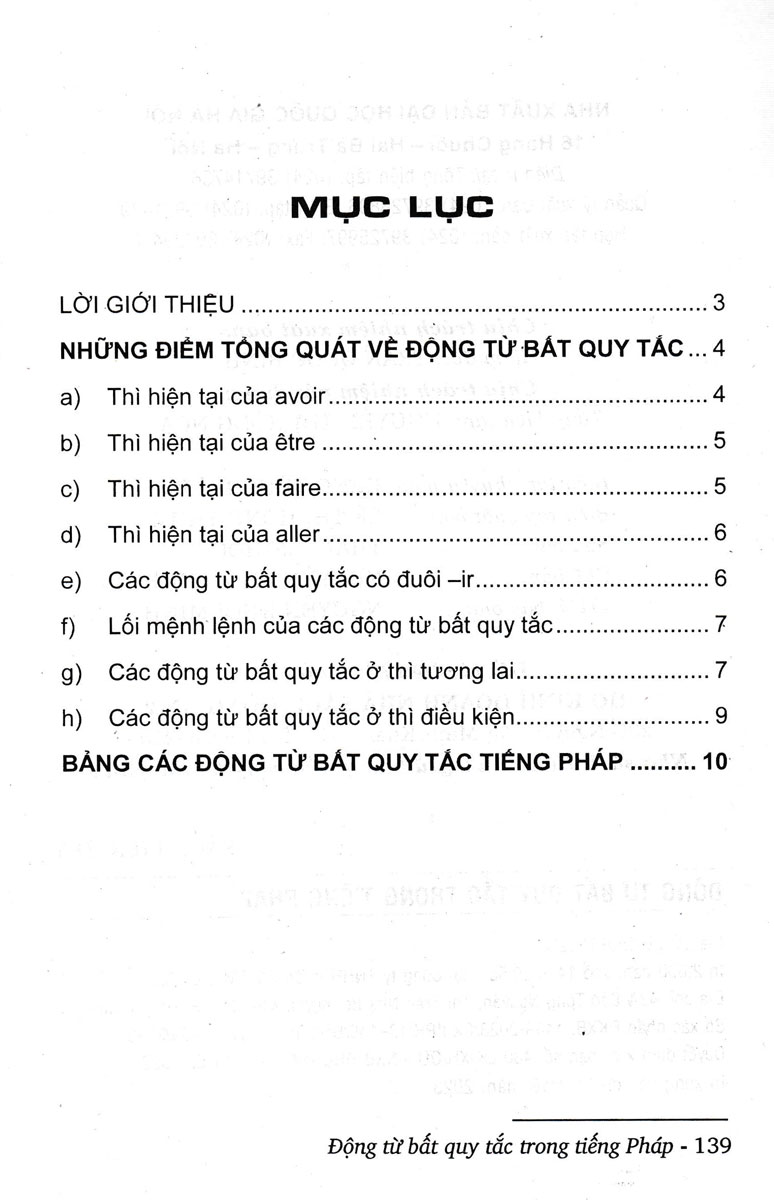 Động Từ Bất Quy Tắc Trong Tiếng Pháp - Lê Minh Cẩn _HA