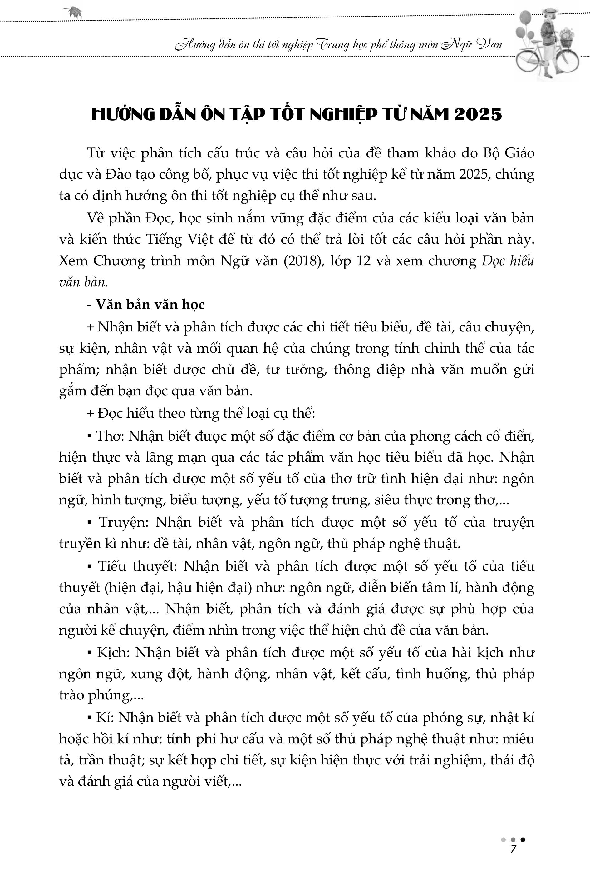 Sách - Hướng Dẫn Ôn Thi Tốt Nghiệp Trung Học Phổ Thông Môn Ngữ Văn