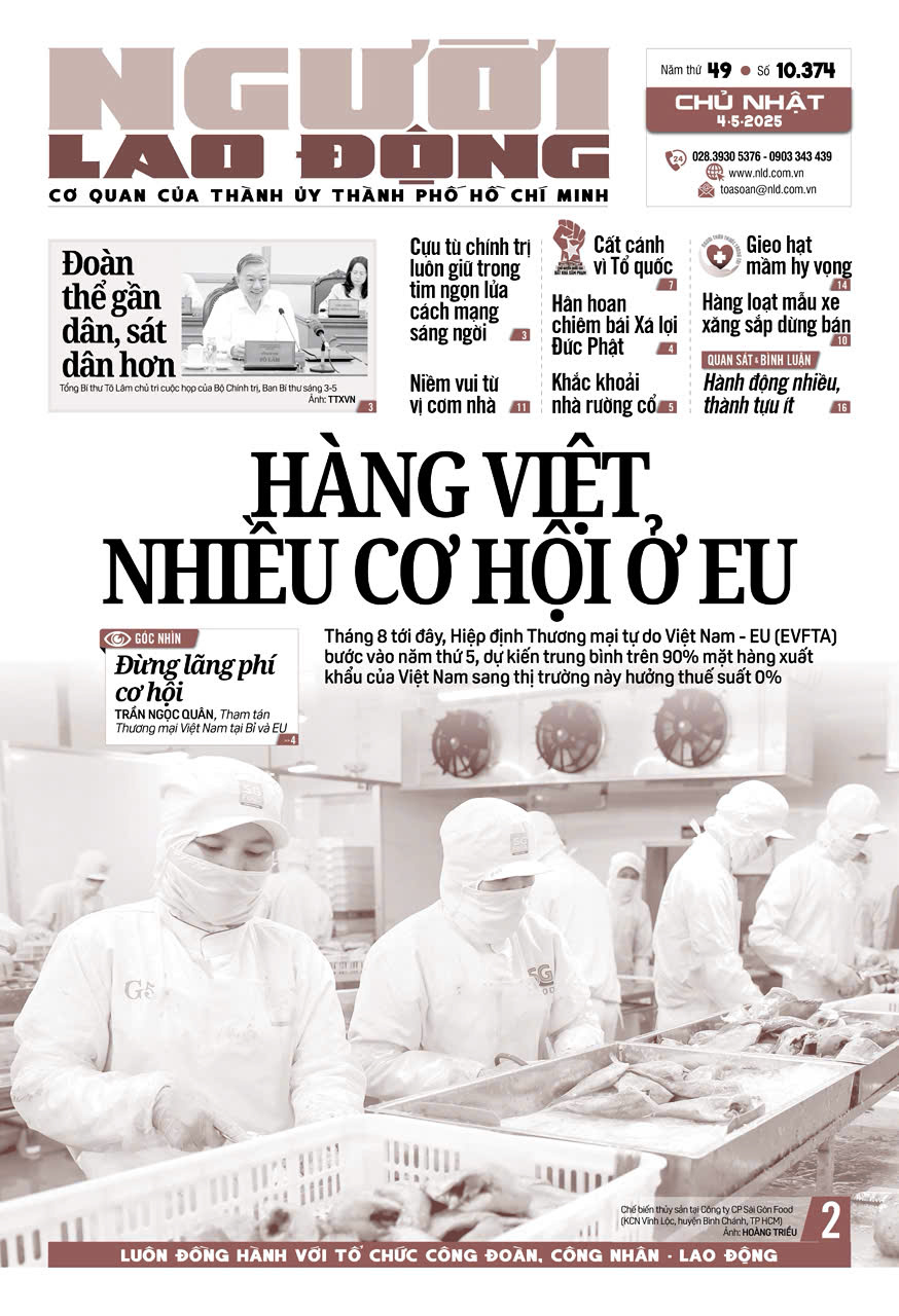 Nhật báo Người Lao Động từ ngày 28-04-2025 đến 04-05-2025