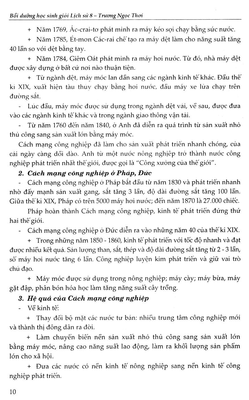 Bồi Dưỡng Học Sinh Giỏi Lịch Sử Lớp 8 (Tái Bản)