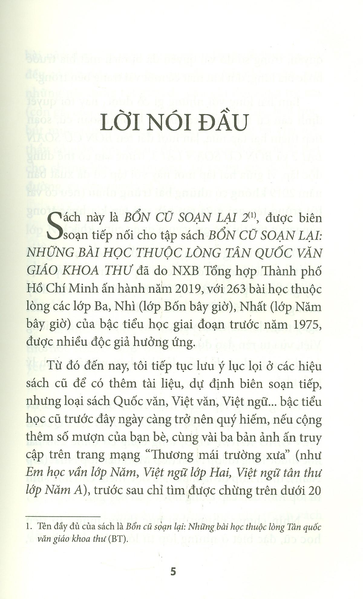 Bổn Cũ Soạn Lại 2 - Những Bài Học Thuộc Lòng - Tân Quốc Văn Giáo Khoa Thư