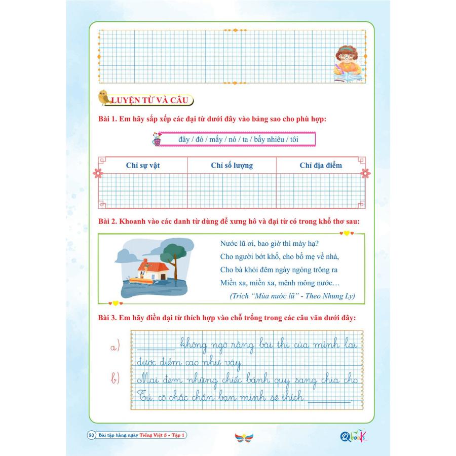 Bài Tập Hằng Ngày Tiếng Việt 5 - Tập 1 - Cánh Diều - Bản Quyền