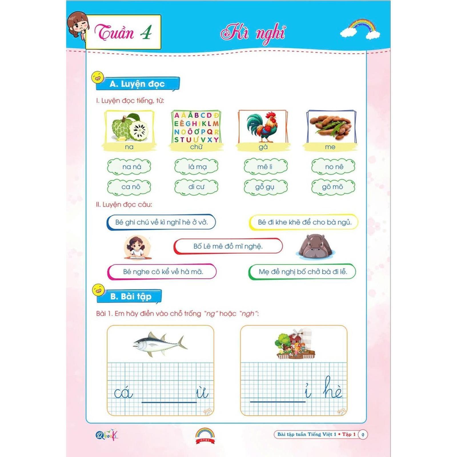 Bài Tập Tuần Tiếng Việt Lớp 1 - Cả Năm - Chân Trời Sáng Tạo - Bản Quyền