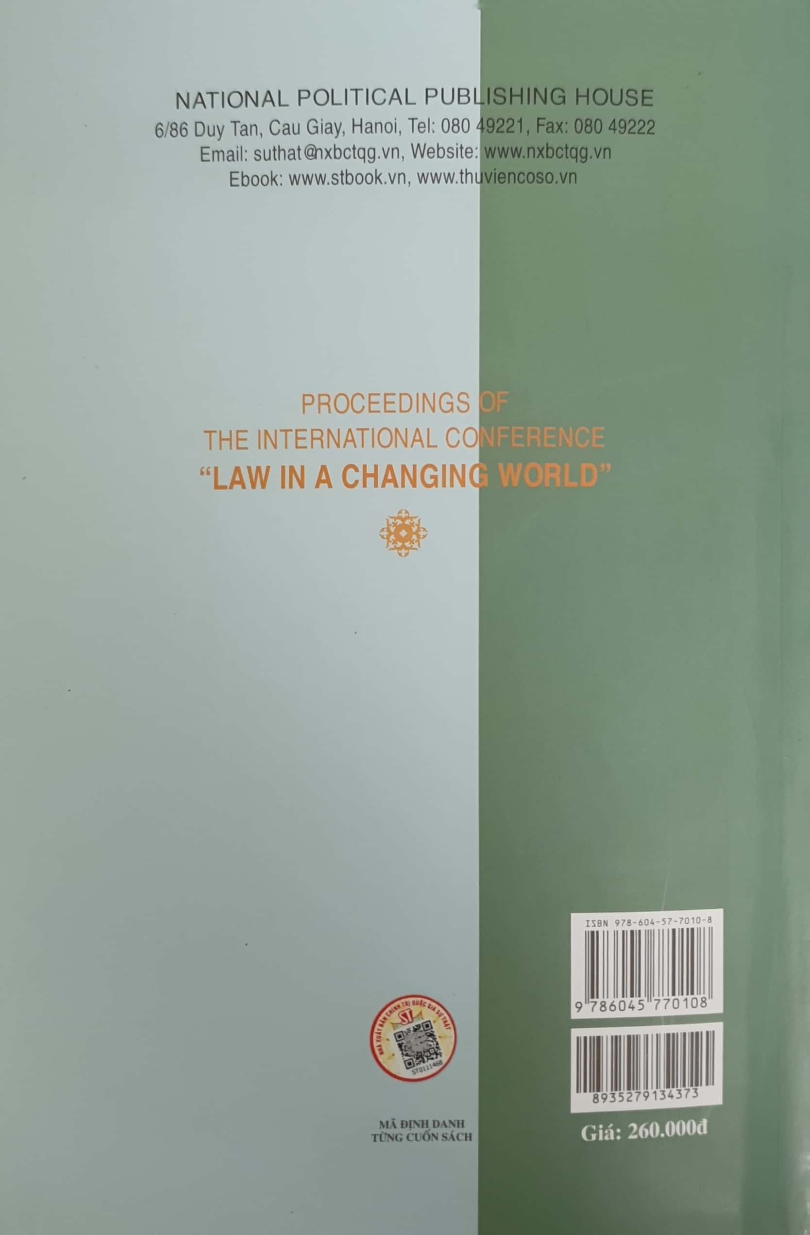 Proceedings of the international conference "Law in a changing world"