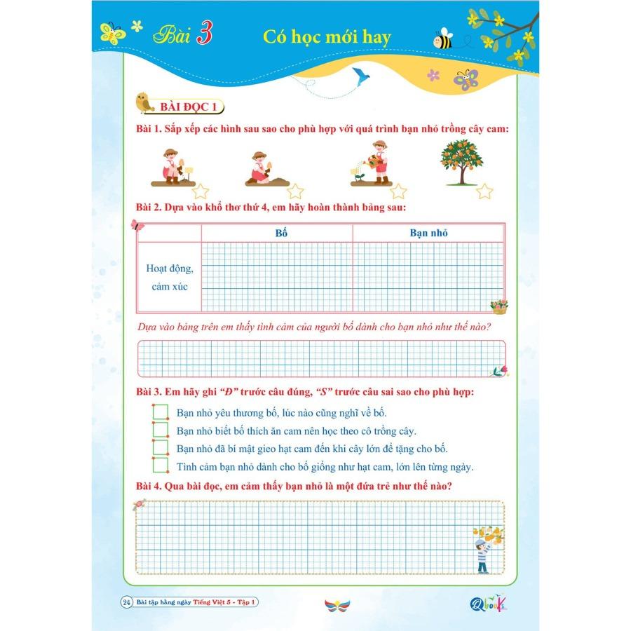 Bài Tập Hằng Ngày Tiếng Việt 5 - Tập 1 - Cánh Diều - Bản Quyền