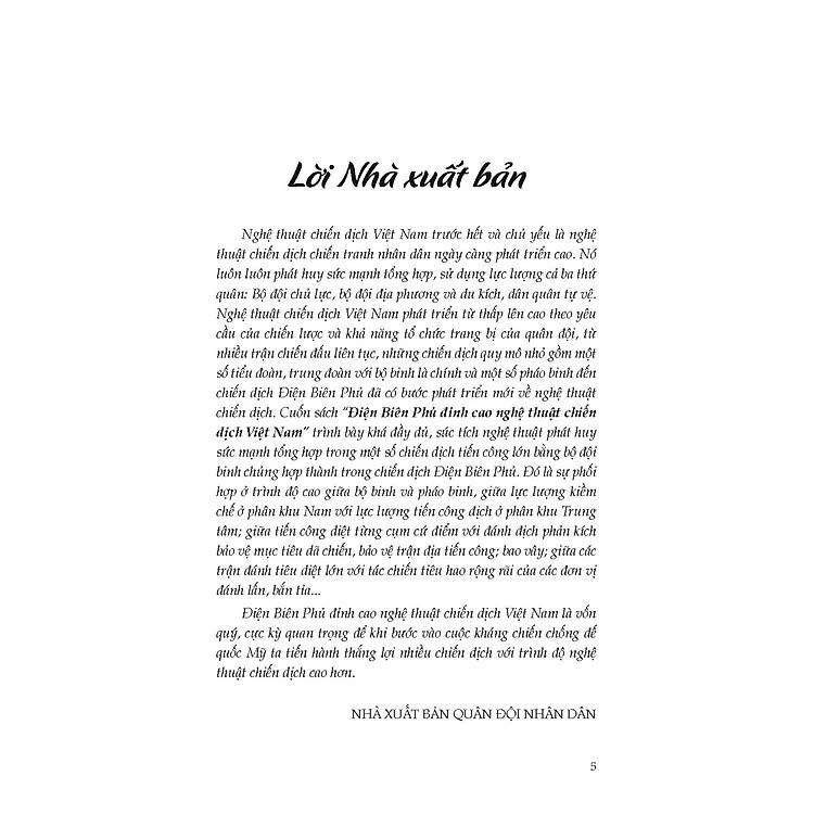 Sách - Điện Biên Phủ - Đỉnh Cao Nghệ Thuật Chiến Dịch Việt Nam - VIETNAMBOOK