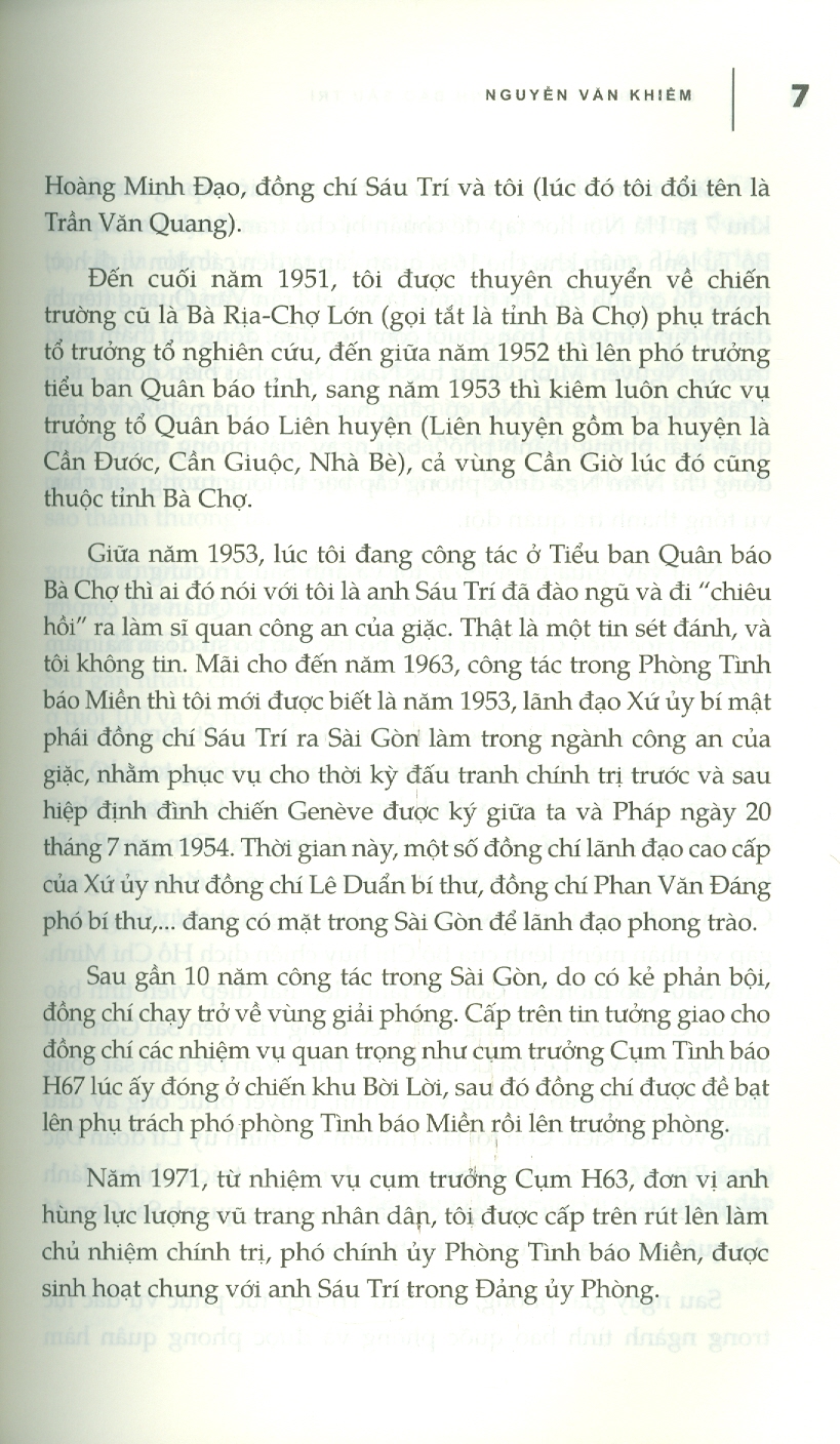 Cuộc Đời Tướng Tình Báo Sáu Trí - Hồi Ức Chiến Tranh Thật Sinh Động Và Chân Thật