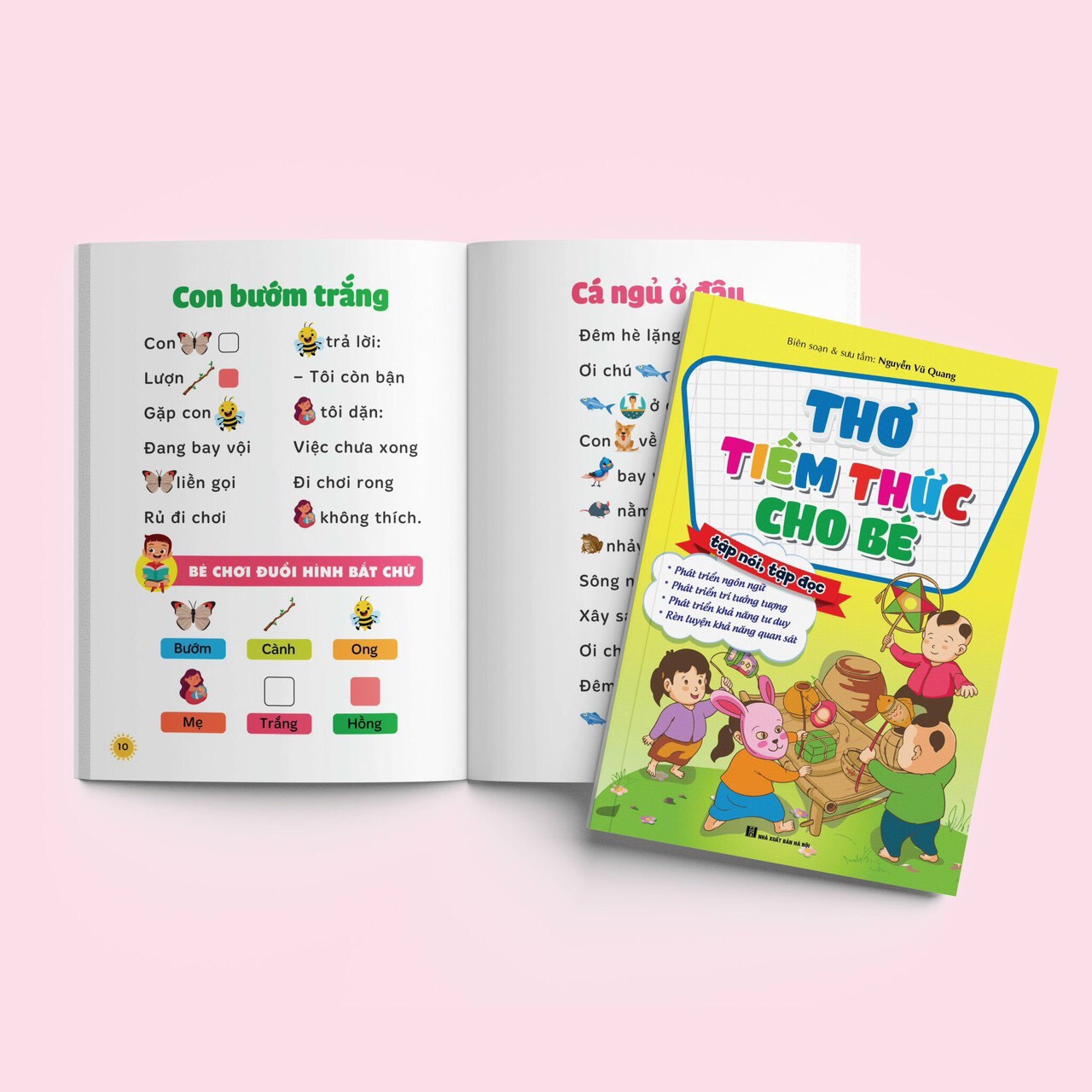 Sách- Combo 3 cuốn sách Truyện Tranh- Thơ - Đồng dao Tiềm thức cho bé (giúp bé tập nói, tập đọc nhanh)