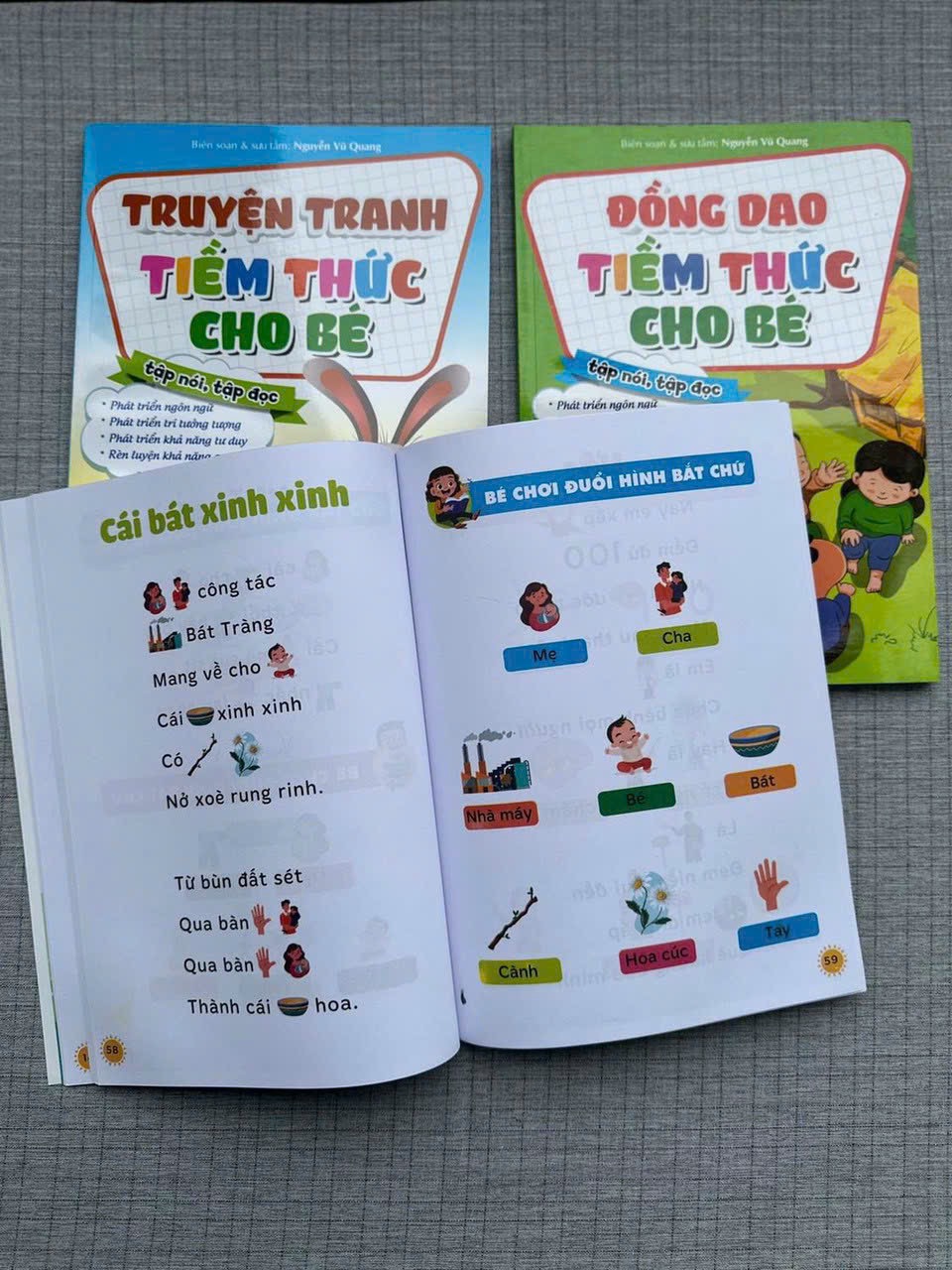 Sách- Combo 3 cuốn sách Truyện Tranh- Thơ - Đồng dao Tiềm thức cho bé (giúp bé tập nói, tập đọc nhanh)