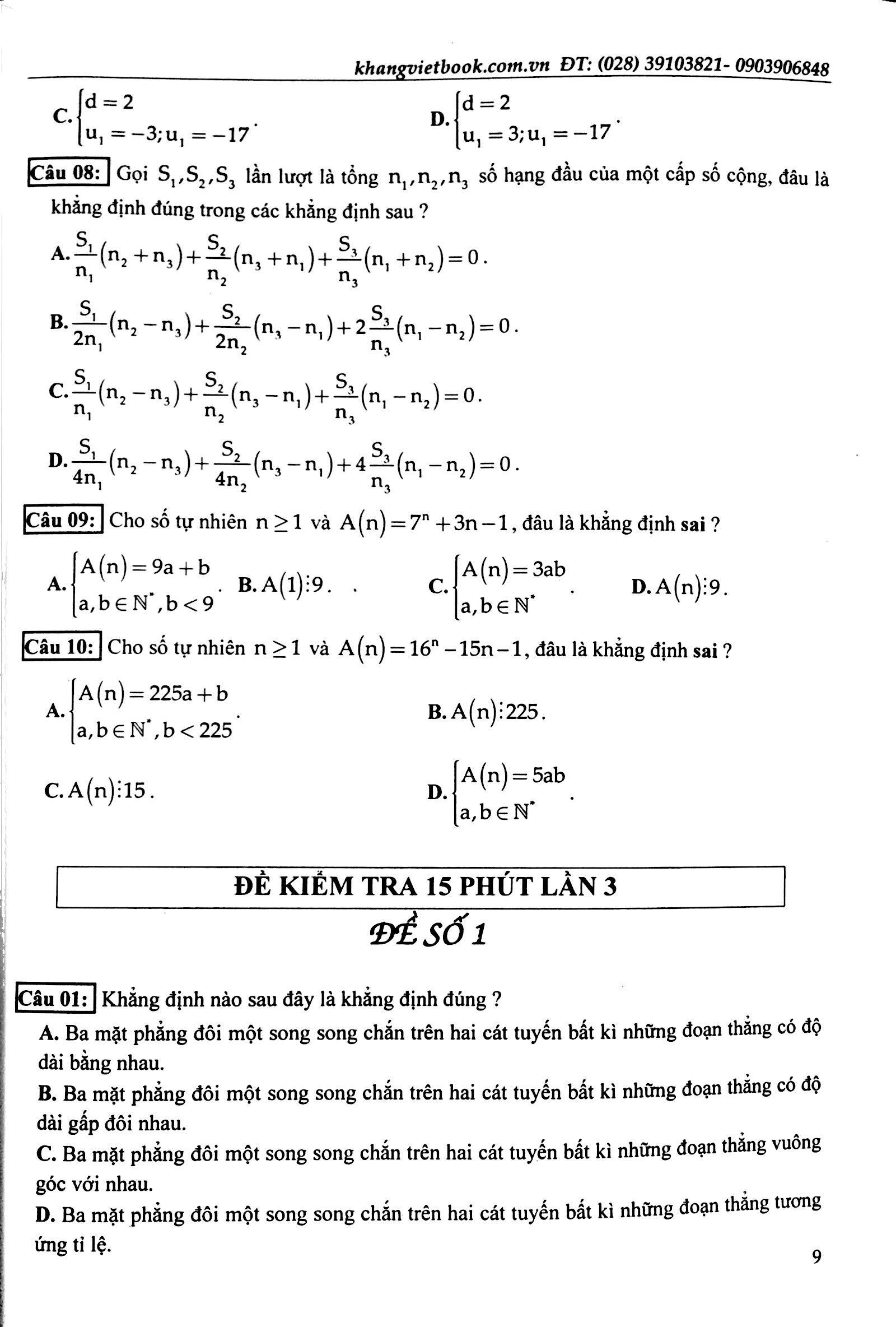 100 Đề Kiểm Tra Định Kì Trắc Nghiệm Toán Lớp 11