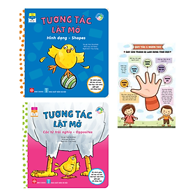 Comb sách Hay Dành cho Bé: Tương tác lật mở - Hình dạng - Shapes+Các từ trái nghĩa - Opposites_Tặng Poster Ngộ Nghĩnh 
