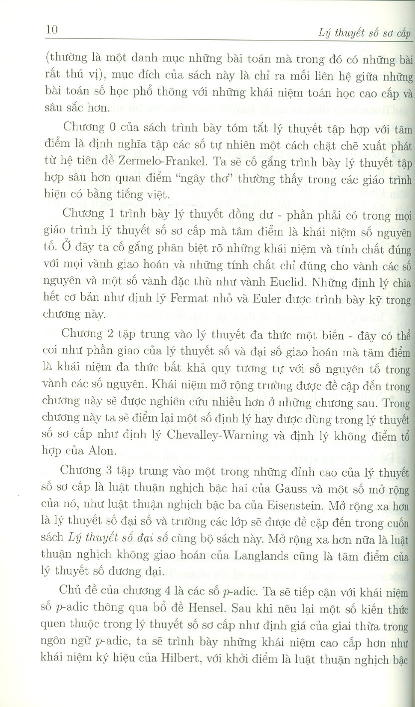 LÝ THUYẾT SỐ SƠ CẤP - Phương Pháp Sơ Cấp Trong Lý Thuyết Số - Ngô Bảo Châu, Đỗ Việt Cường - NXB Đại Học Quốc Gia Hà Nội