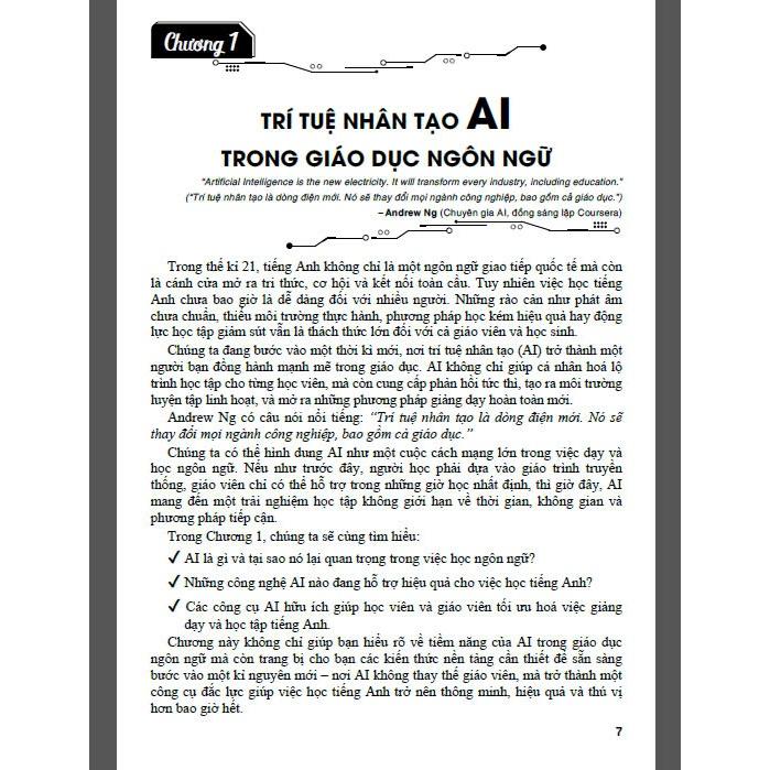 Sách - Ứng dụng trí tuệ nhân tạo (ai) trong dạy và học môn tiếng anh (dành cho giáo viên và học sinh) - HA