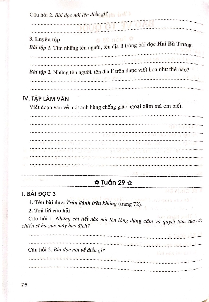 Vở Bài Tập Cuối Tuần Tiếng Việt 3 (Dùng Kèm Sách Giáo Khoa Cánh Diều)