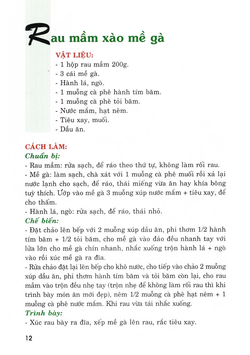 Thực Đơn Nấu Ăn Đơn Giản - Tập 1