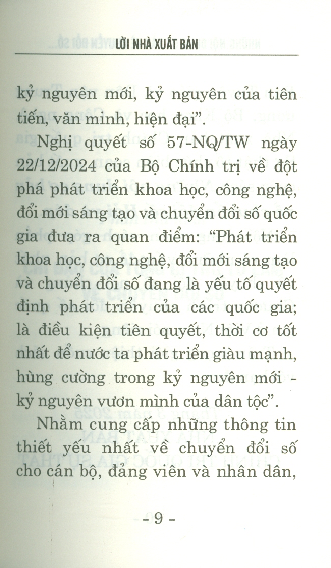 Những nội dung cơ bản về chuyển đổi số - Hỏi và đáp (bản in 2025)