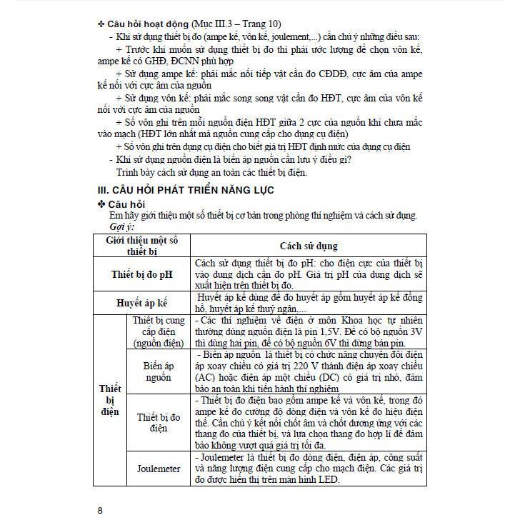 Sách - Hướng Dẫn Trả Lời Câu Hỏi Khoa Học Tự Nhiên Lớp 8 - Bám Sát SGK Kết Nối Tri Thức Với Cuộc Sống - Hồng Ân