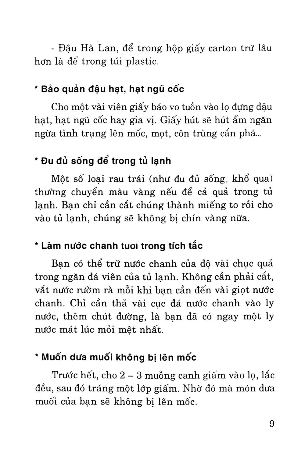 Mẹo Vặt Trong Nhà Bếp