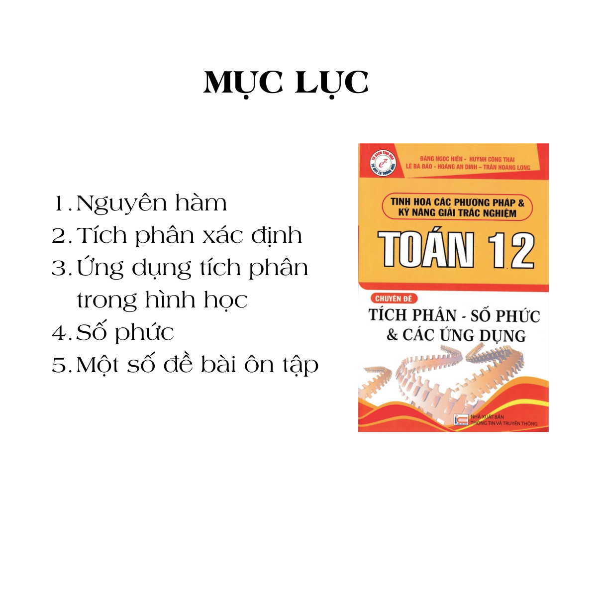 Tích Phân - Số Phức - Các Ứng Dụng - Toán Dành Cho Học Sinh Lớp 12