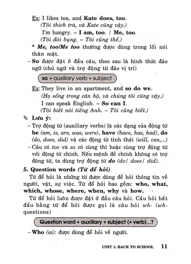 Sổ Tay Tiếng Anh - Lớp 7