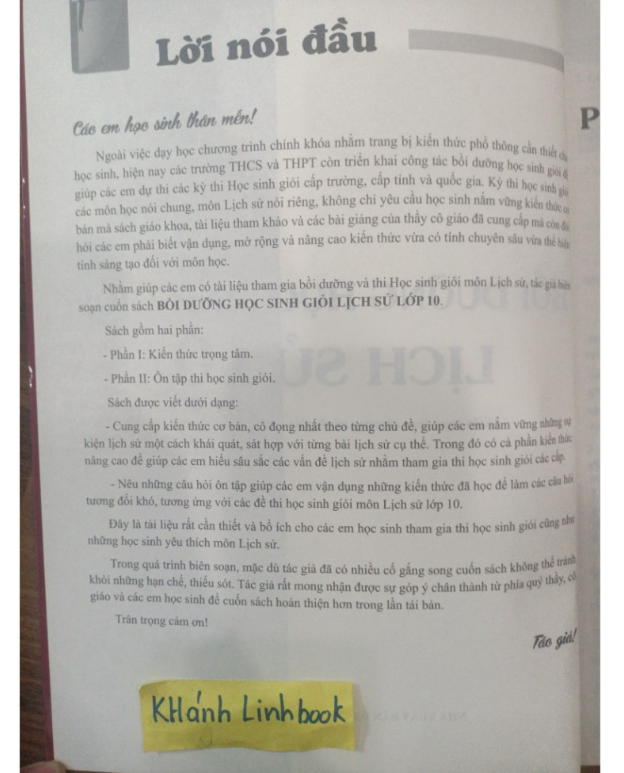 Sách - Bồi Dưỡng Học Sinh Giỏi Lịch Sử 10 (Theo chương trình GDPT mới)