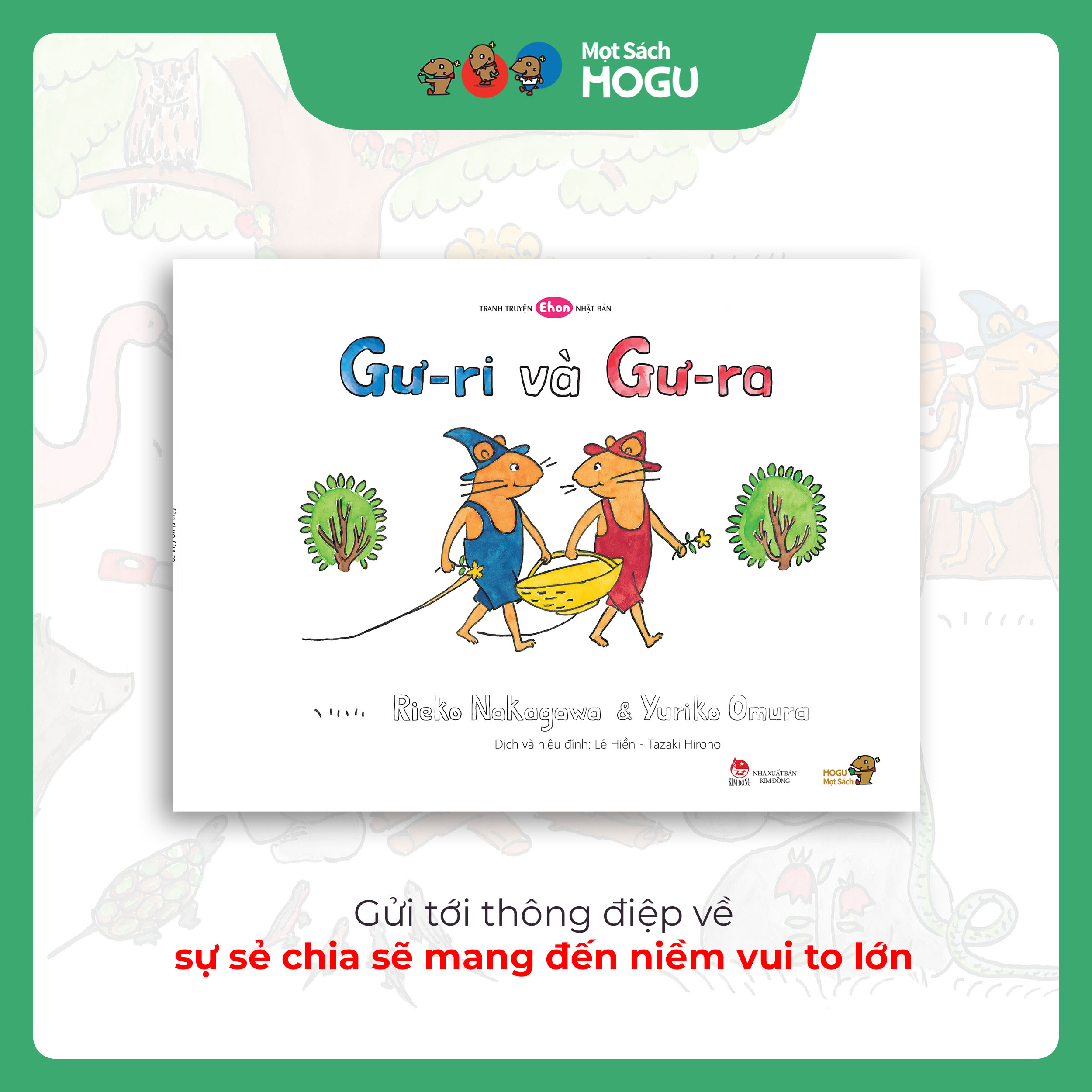 Truyện Ehon bé 1-2-3 tuổi - Bộ 6 cuốn Gư-ri, Gư-ra du ký