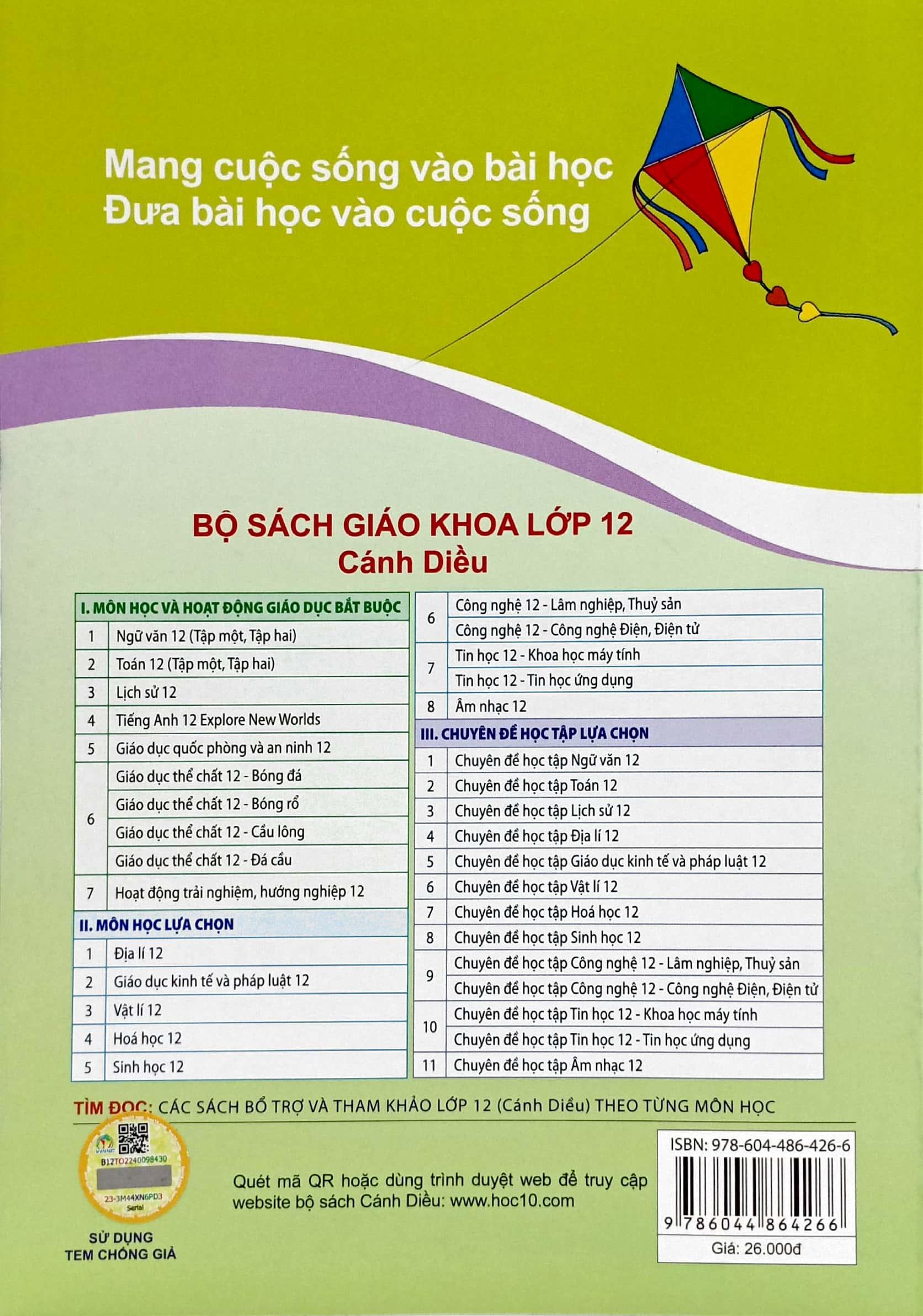 Bài Tập Toán 12 - Tập 2 (Cánh Diều) (Chuẩn)