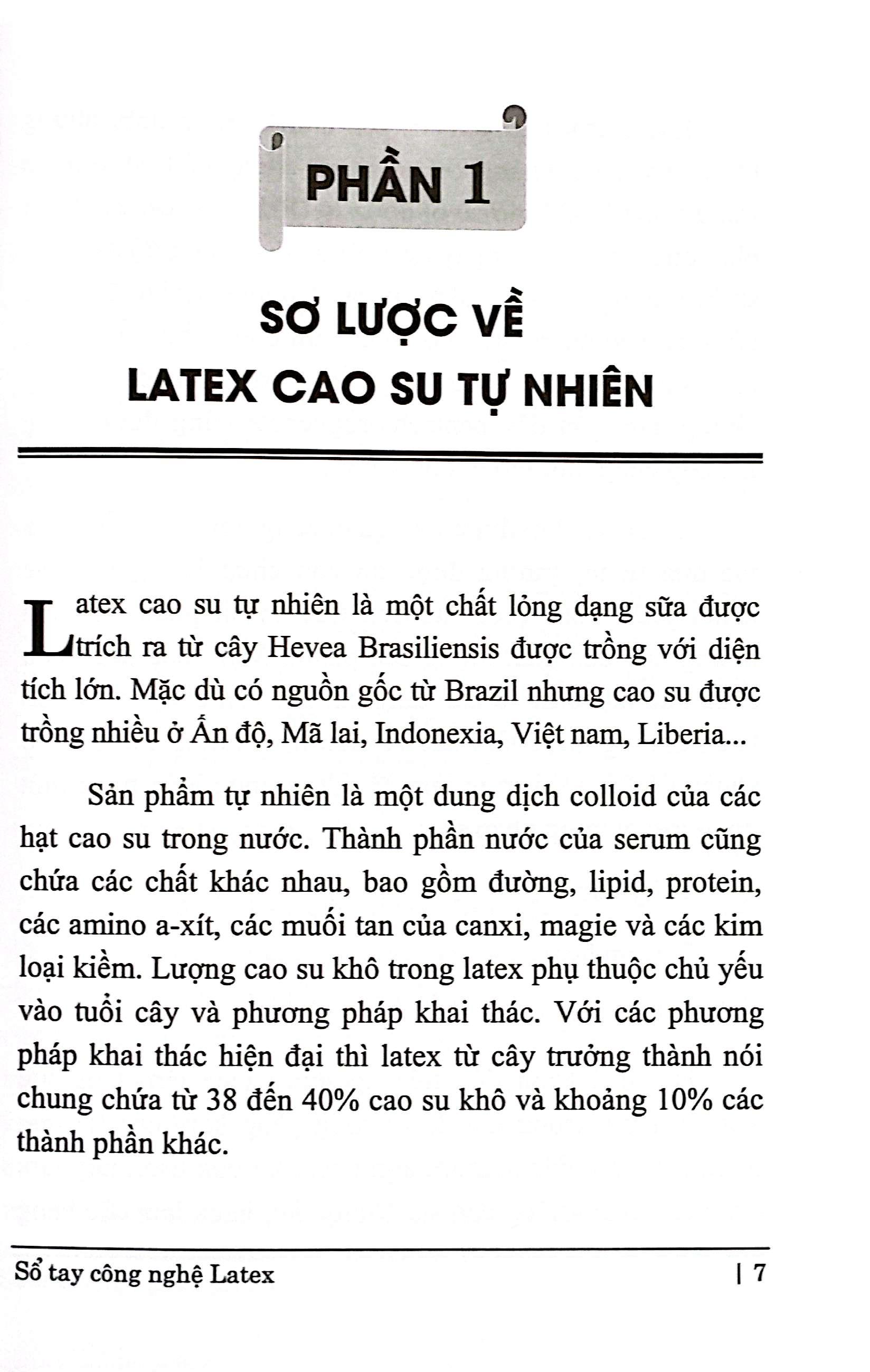 Sách - Sổ Tay Công Nghệ - Latex - Cao Su Tự Nhiên