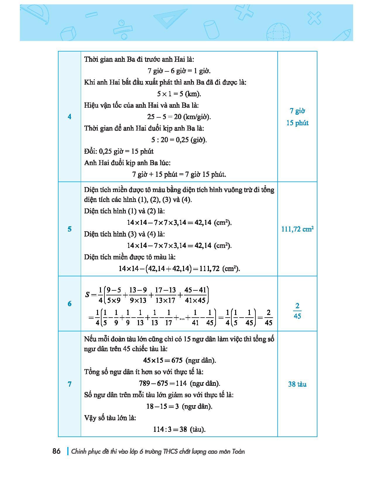 Chinh Phục Đề Thi Vào Lớp 6 Trường THCS Chất Lượng Cao Môn Toán