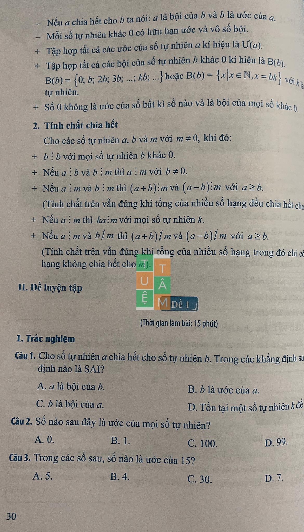 Sách - Bộ đề kiểm tra Toán 6